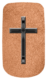 DAROYAL-510-BK-SH-CP Black Single Cross Shimmer Copper Background